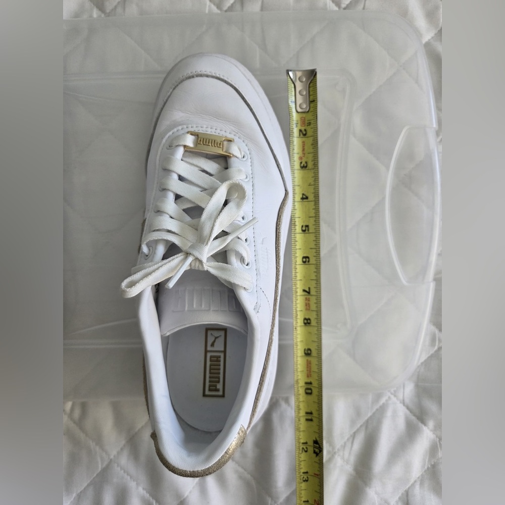 Puma Women's Gold Accent White Sneakers - Picture 6 of 6